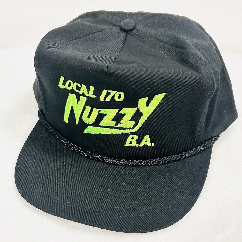 Local Nuzzy B.A. Vintage Trucker Rope Hat Cap Adjustable Snapback Black Casual